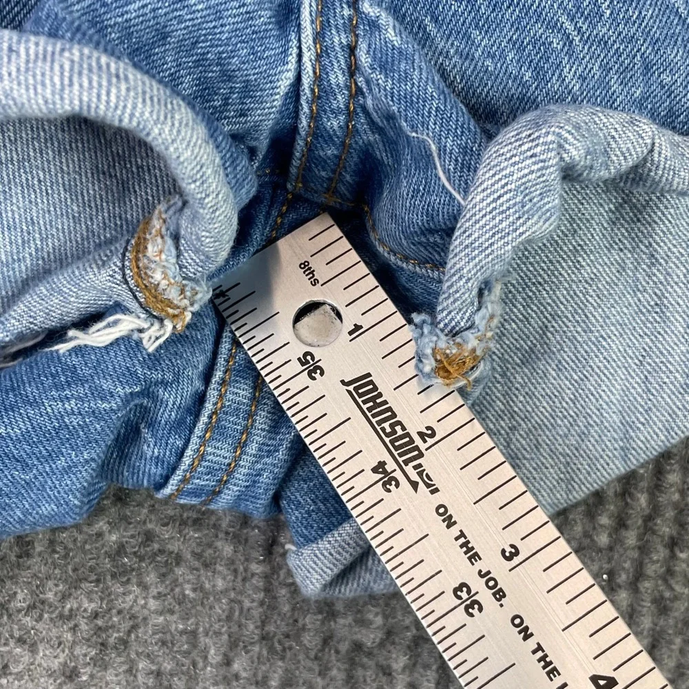 Levi's 501 Original Cut Off Shorts Womens 29 Blue Denim High Rise Button Fly